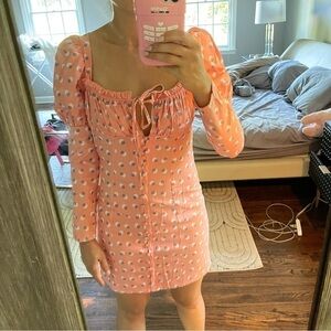 NWT coral long sleeve dress